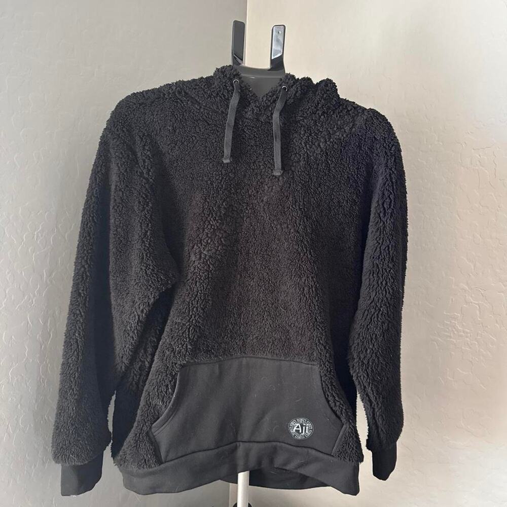 Black sherpa hoodie